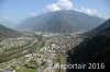 Luftaufnahme EISENBAHN/Biasca Bahnhof TI - Foto Bahn in Biasca 8485